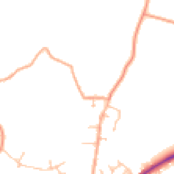Daytime road noise heatmap for WR3 7RZ