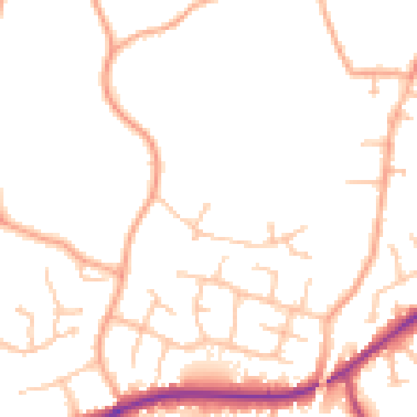 Daytime road noise heatmap for WR3 7SJ
