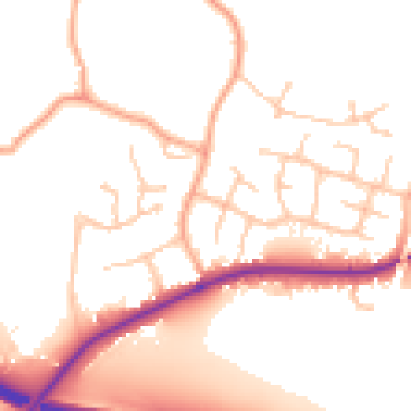 Daytime road noise heatmap for WR3 7TG