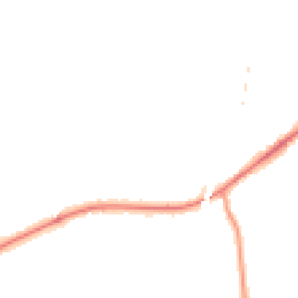 Night-time road noise heatmap for WR3 7TJ