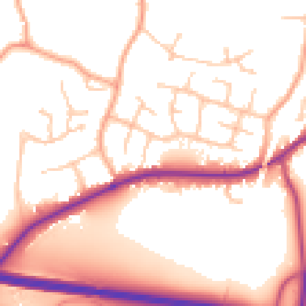 Daytime road noise heatmap for WR3 7TP