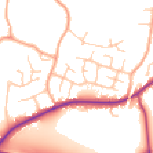 Daytime road noise heatmap for WR3 7TT