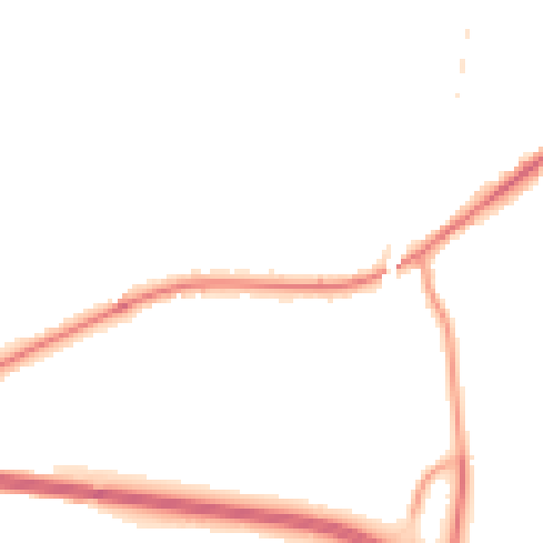 Night-time road noise heatmap for WR3 7UA