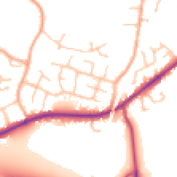 Daytime road noise heatmap for WR3 7UX