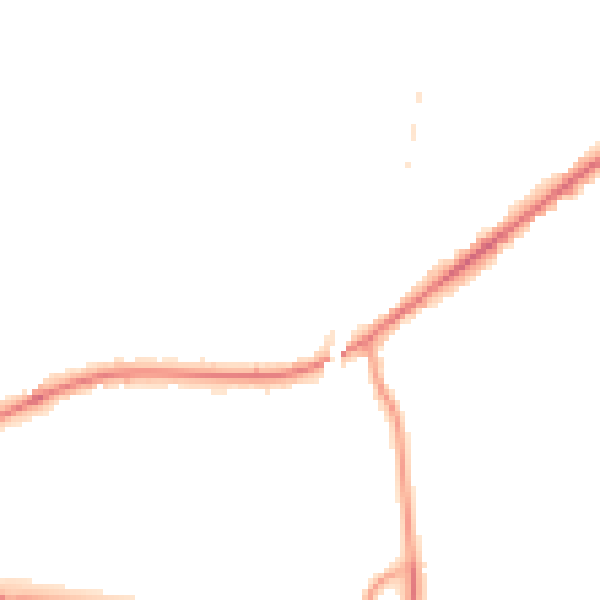 Night-time road noise heatmap for WR3 7UY