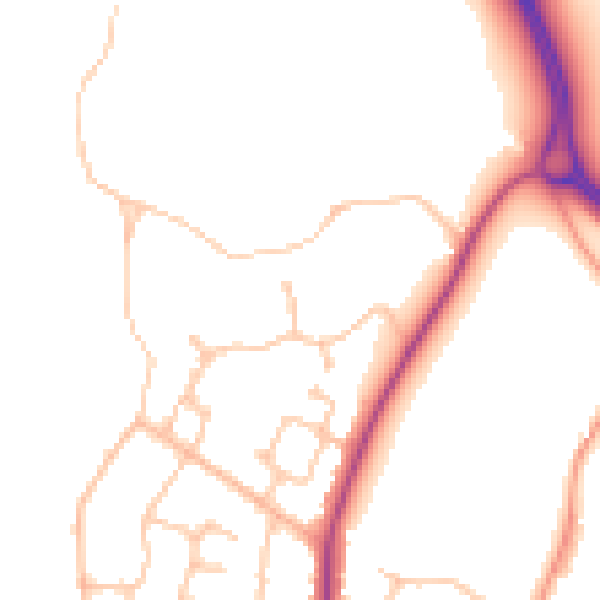 Daytime road noise heatmap for WR3 7WJ