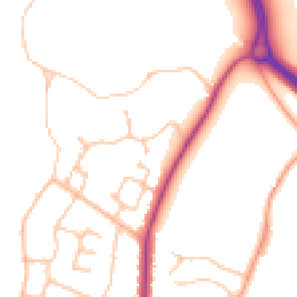Daytime road noise heatmap for WR3 7WT
