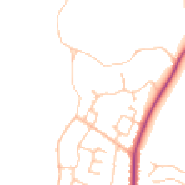 Daytime road noise heatmap for WR3 7WU