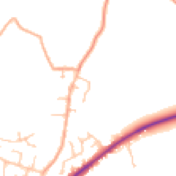 Daytime road noise heatmap for WR3 7XQ