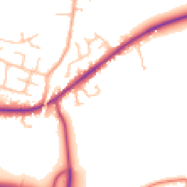 Daytime road noise heatmap for WR3 8PB