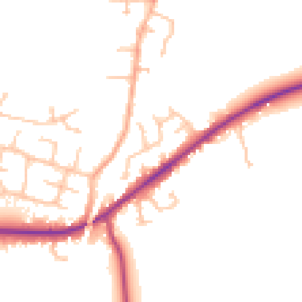 Daytime road noise heatmap for WR3 8RE