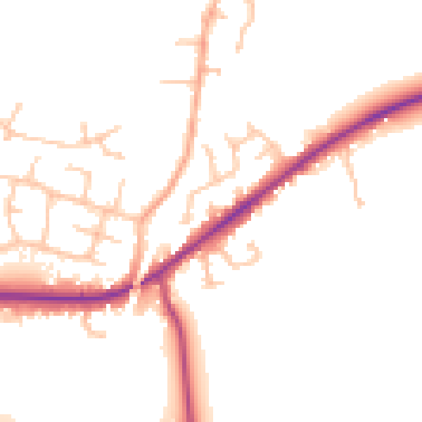 Daytime road noise heatmap for WR3 8RT