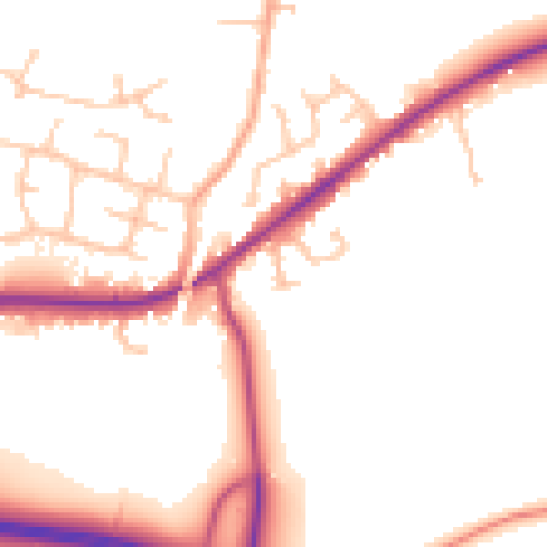 Daytime road noise heatmap for WR3 8RW