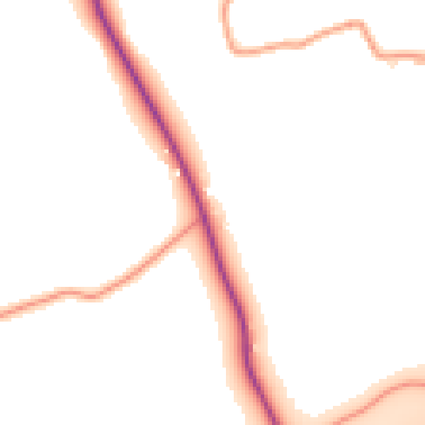 Daytime road noise heatmap for WR3 8SU