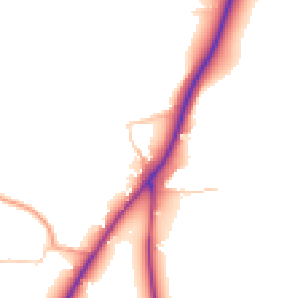Daytime road noise heatmap for WR3 8TD