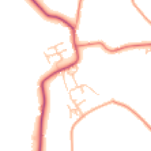 Daytime road noise heatmap for WR6 6QU