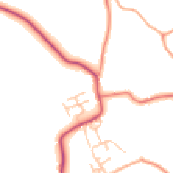 Daytime road noise heatmap for WR6 6RW