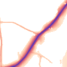 Daytime road noise heatmap for WR9 0BQ