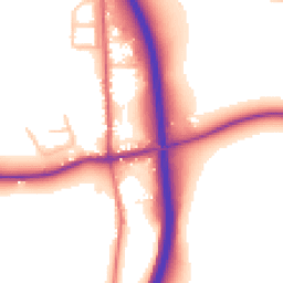 Daytime road noise heatmap for WR9 0DQ