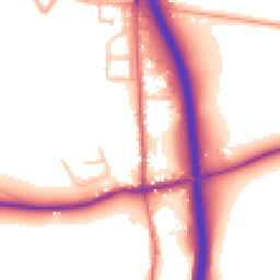 Daytime road noise heatmap for WR9 0DS