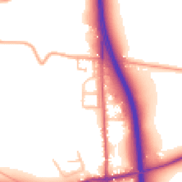 Daytime road noise heatmap for WR9 0EB