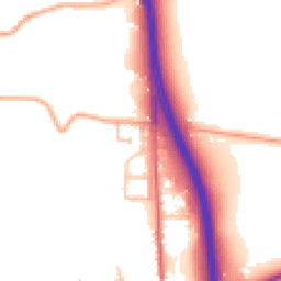 Daytime road noise heatmap for WR9 0EE
