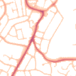 Daytime road noise heatmap for WR9 7BJ