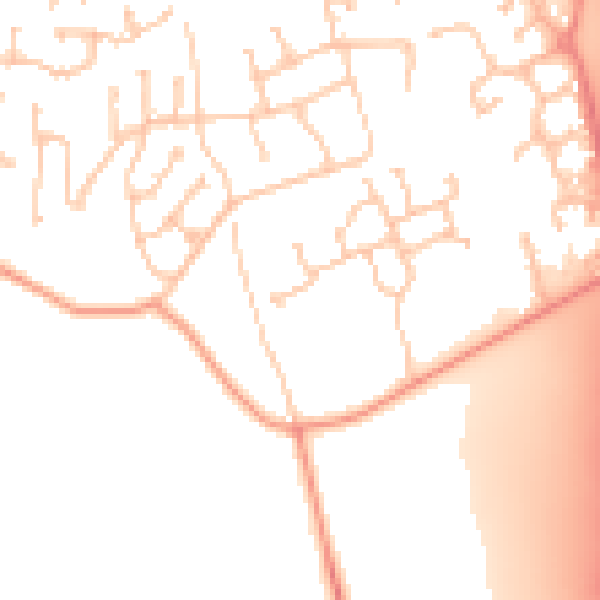 Daytime road noise heatmap for WR9 7FJ