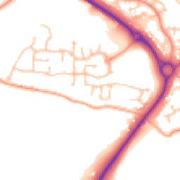 Daytime road noise heatmap for WR9 7GJ