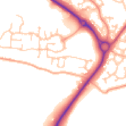 Daytime road noise heatmap for WR9 7GN