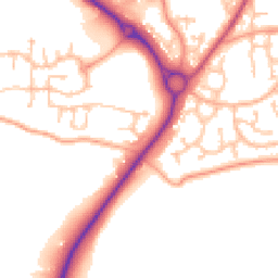 Daytime road noise heatmap for WR9 7GS