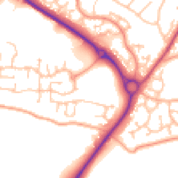 Daytime road noise heatmap for WR9 7GU