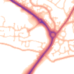 Daytime road noise heatmap for WR9 7GW