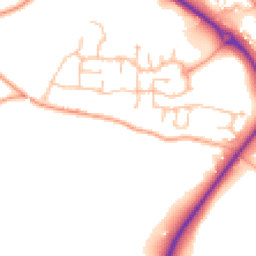Daytime road noise heatmap for WR9 7JB