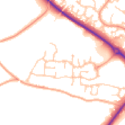 Daytime road noise heatmap for WR9 7JD