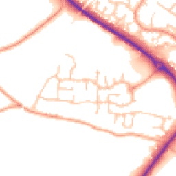 Daytime road noise heatmap for WR9 7JN