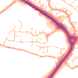 Daytime road noise heatmap for WR9 7LR