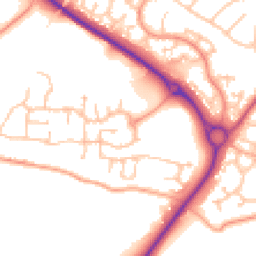 Daytime road noise heatmap for WR9 7LU