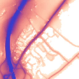 Daytime road noise heatmap for WR9 7LX
