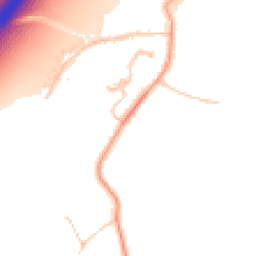 Daytime road noise heatmap for WR9 7NL