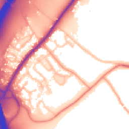 Daytime road noise heatmap for WR9 7PH