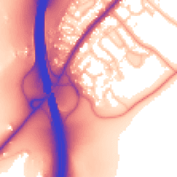 Daytime road noise heatmap for WR9 7PJ