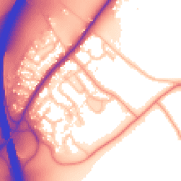 Daytime road noise heatmap for WR9 7PW
