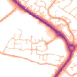 Daytime road noise heatmap for WR9 7QZ