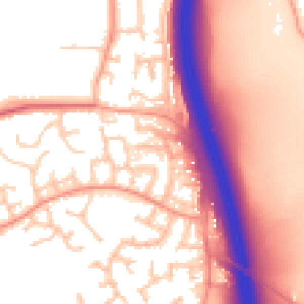 Daytime road noise heatmap for WR9 7RG