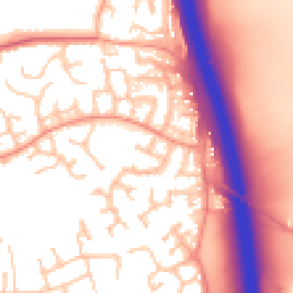 Daytime road noise heatmap for WR9 7RL
