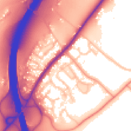 Daytime road noise heatmap for WR9 7RZ