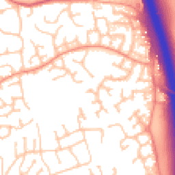 Daytime road noise heatmap for WR9 7SQ