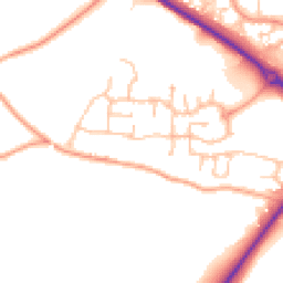 Daytime road noise heatmap for WR9 7TD
