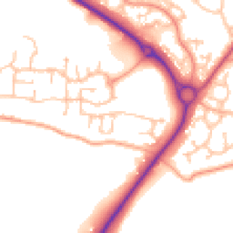 Daytime road noise heatmap for WR9 7TE